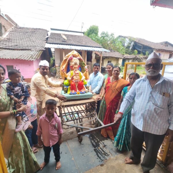सिरसंगी, किणे, वाटंगी, कोळींद्रे परिसरात गणेशाचे उत्साहात स्वागत